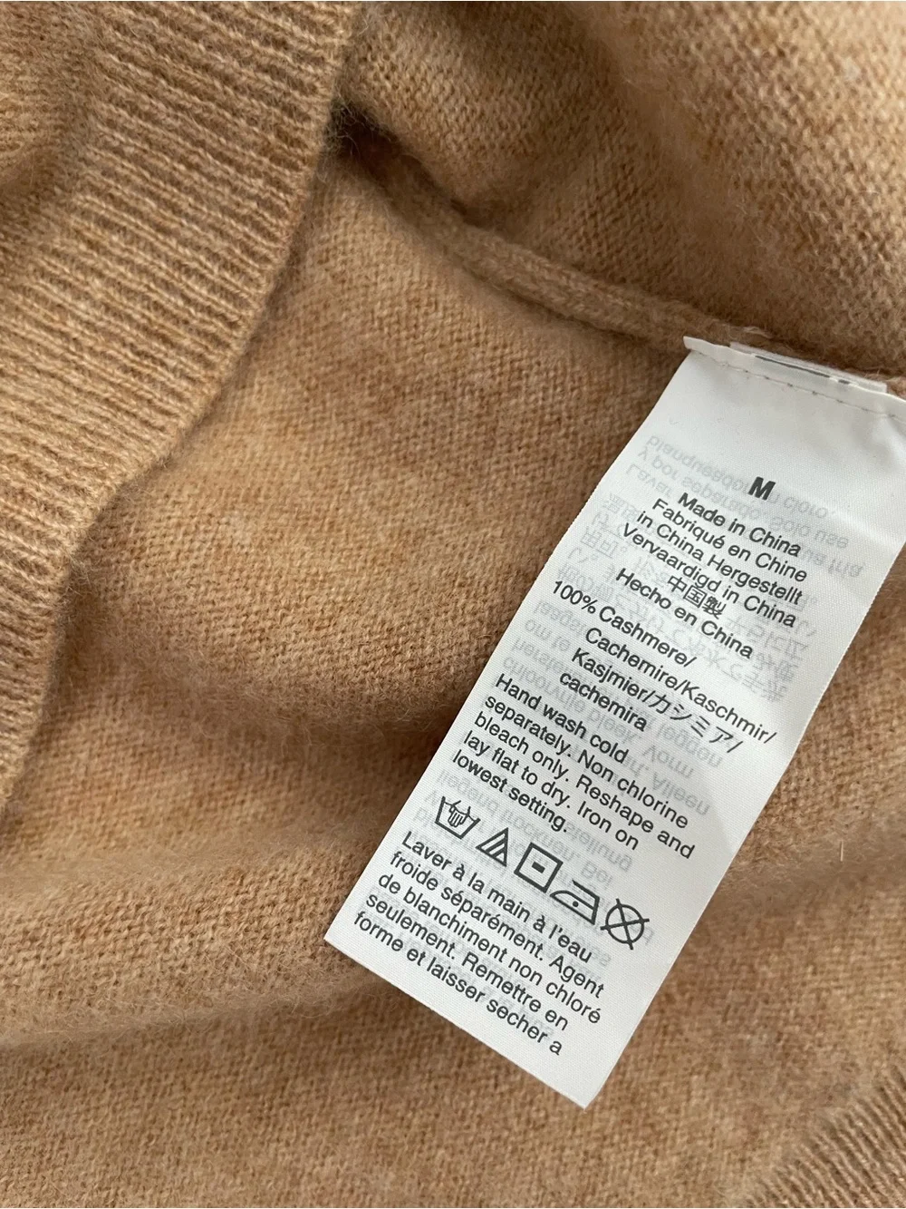 J. Crew Camel/Tan Crewneck Cashmere Sweater